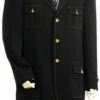 Canto Men's 2 Piece Military Fashion Suit - Shoulder Epaulettes -Empire Shop 8374 black