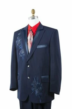 Canto Men's 2 Piece Fashion Suit - Rhinestones
