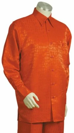 Canto Men's 2 Piece Long Sleeve Walking Suit - Snakeskin Effect