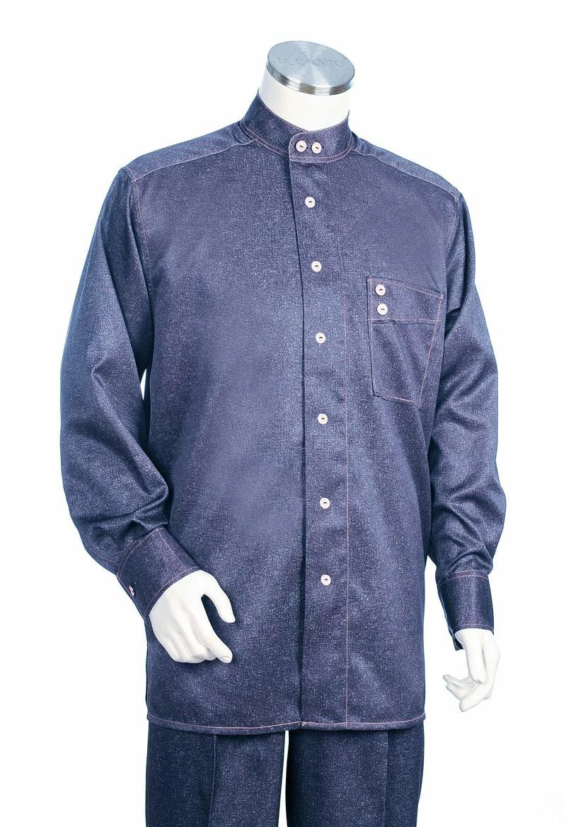 Canto Men's 2 Piece Long Sleeve Walking Suit - Mandarin Collar 7 Canto Men's 2 Piece Long Sleeve Walking Suit - Mandarin Collar - Image 5