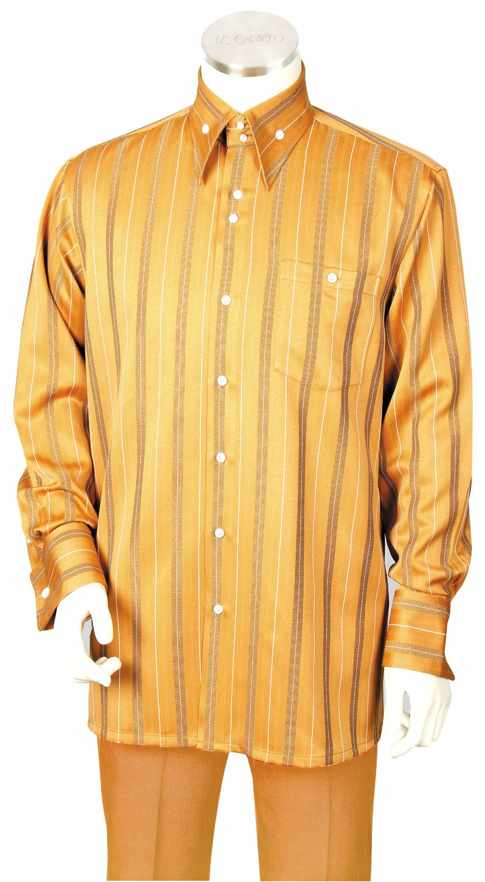 Canto Men's 2 Piece Long Sleeve Walking Suit - Crisp Multi Stripe 6 Canto Men's 2 Piece Long Sleeve Walking Suit - Crisp Multi Stripe - Image 4