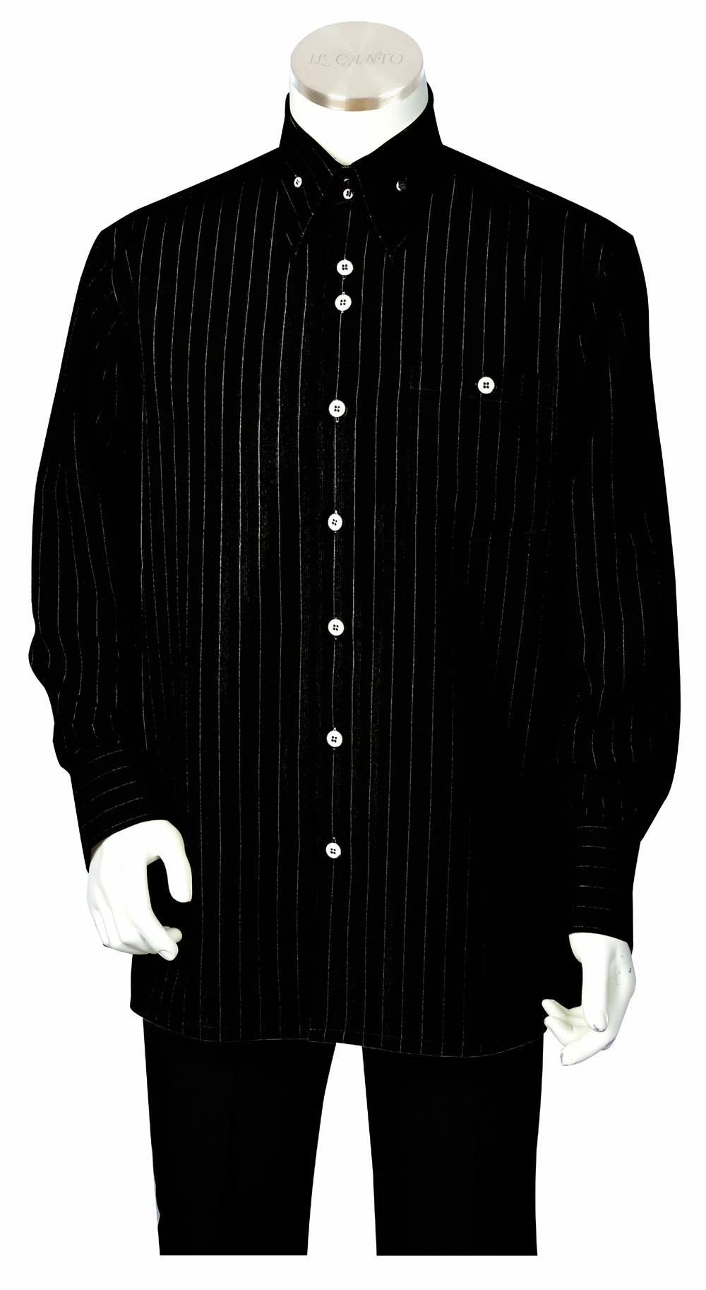 Canto Men's 2 Piece Long Sleeve Walking Suit - Pinstripe 4 Canto Men's 2 Piece Long Sleeve Walking Suit - Pinstripe - Image 2