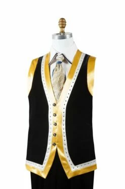 Canto Men's 2 Piece Velvet And Satin Vest Set - Bold Colors