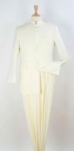 Apollo King Men's 2 Piece Nehru Style Outlet Suit - Mandarin Collar -Empire Shop ag97 12 2