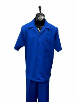 Dreams By Zacchi Men's Wide Leg 2 Piece Walking Suit - Solid Colors -Empire Shop alfie blue opt