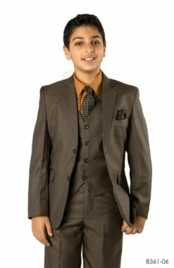 Tazio Boy's 5 Piece Suit With Free Shirt And Tie - Ultra Soft Sharkskin 14 Tazio Boy's 5 Piece Suit With Free Shirt And Tie - Ultra Soft Sharkskin -Empire Shop b361 06 olive