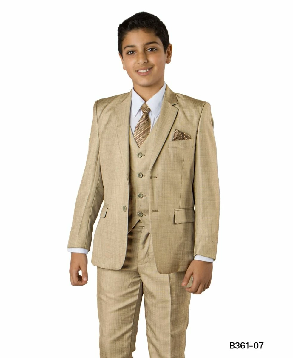 Tazio Boy's 5 Piece Suit With Free Shirt And Tie - Ultra Soft Sharkskin 9 Tazio Boy's 5 Piece Suit With Free Shirt And Tie - Ultra Soft Sharkskin - Image 7