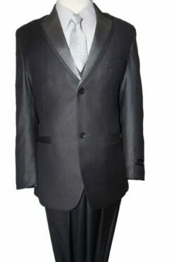 Tazio Boy's 5 Piece Suit Vested W/Shirt, Tie & Hanky - Double Lapel