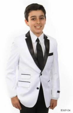 Tazio Boy's 3 Pc Slim Fit Suit - Compose With Contrasting Trim 10 Tazio Boy's 3 Pc Slim Fit Suit - Compose With Contrasting Trim -Empire Shop b369s 4 white 1