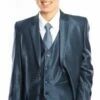 Tazio Boy's 5 Piece Suit Vested W/Shirt, Tie & Hanky - Sharkskin -Empire Shop b371 2 13