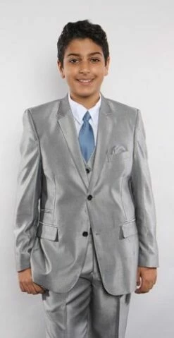Tazio Boy's 5 Piece Suit Vested W/Shirt, Tie & Hanky - Sharkskin 9 Tazio Boy's 5 Piece Suit Vested W/Shirt, Tie & Hanky - Sharkskin -Empire Shop b371 585d7c9ae192d 2
