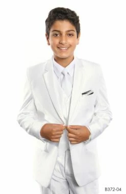 Tazio Boy's 5 Piece Suit With Shirt & Tie - Sharkskin -Empire Shop b372 4 24808.1546907732