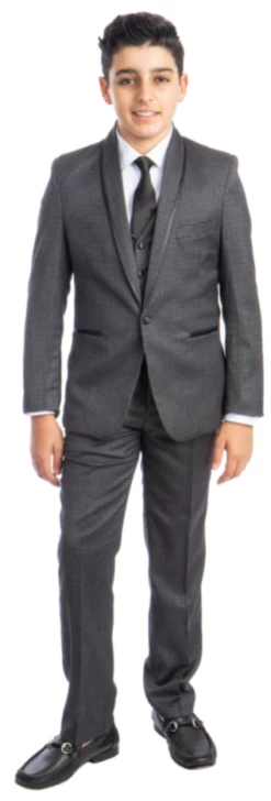 Tazio Boy's 5 Piece Suit With Shirt & Tie - Stylish Accents -Empire Shop b393grey
