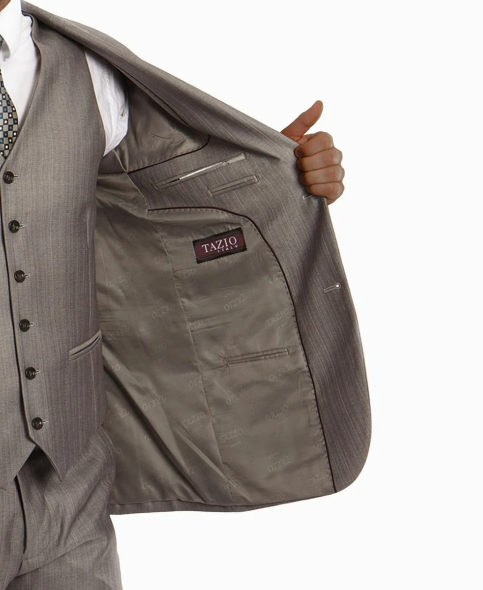 Tazio Boy's 5 Piece Suit With Shirt & Tie - Classic Executive 3 Tazio Boy's 5 Piece Suit With Shirt & Tie - Classic Executive