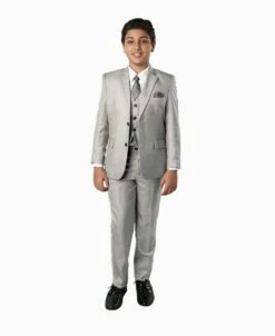Tazio Boy's 5 Piece Suit With Shirt & Tie - Classic Executive 21 Tazio Boy's 5 Piece Suit With Shirt & Tie - Classic Executive -Empire Shop b394 lgrey