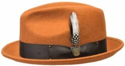 Bruno Capelo Men's Wool Hat - Stingy Fedora Style 11 Bruno Capelo Men's Wool Hat - Stingy Fedora Style -Empire Shop bbburntorange opt