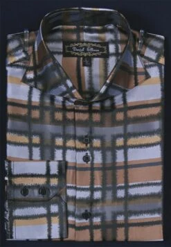 Daniel Ellissa Men's Fashion Dress Shirt - Rugged Checker 13 Daniel Ellissa Men's Fashion Dress Shirt - Rugged Checker -Empire Shop beige 4