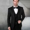 Statement Men's Outlet Modern Fit Tuxedo - Deep Peak Lapel -Empire Shop belagio15 blk 27