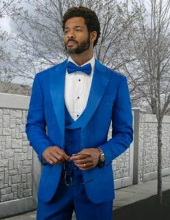 Statement Men's Modern Fit Tuxedo - Deep Peak Lapel -Empire Shop belagio15 royal