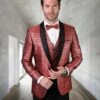 Statement Men's Outlet Modern Fit Tuxedo - Vibrant Two Tone -Empire Shop belagio21 red 23