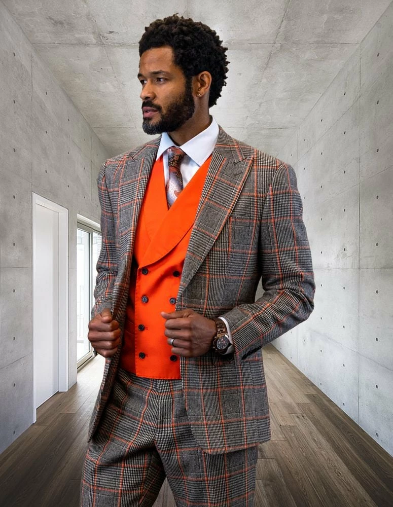 Statement Men's 100% Wool 3 Piece Suit - Vibrant Colors 4 Statement Men's 100% Wool 3 Piece Suit - Vibrant Colors - Image 2