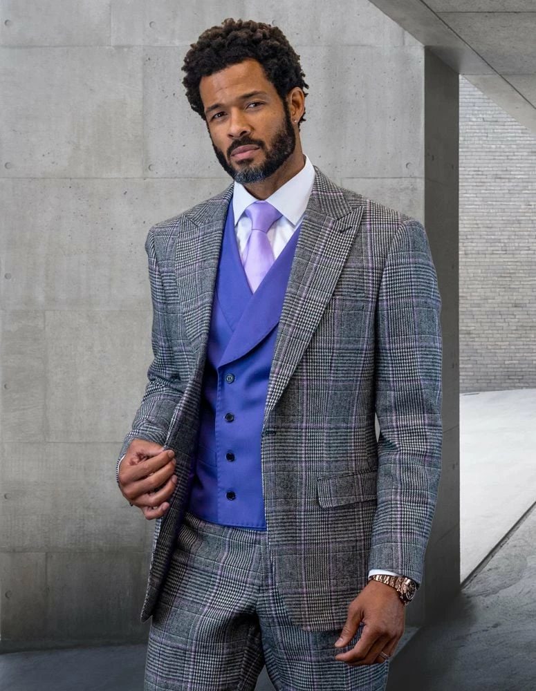 Statement Men's 100% Wool 3 Piece Suit - Vibrant Colors 6 Statement Men's 100% Wool 3 Piece Suit - Vibrant Colors - Image 4