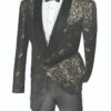 Vinci Men's Wool Feel Sport Coat - Dark Floral Pattern -Empire Shop bf 1 gold 1