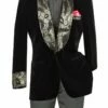 Vinci Men's 1 Button Sport Coat - Shining Floral Accents -Empire Shop bf 5 black