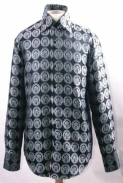 Daniel Ellissa Men's Fashion Dress Shirt - Pendant Pattern 7 Daniel Ellissa Men's Fashion Dress Shirt - Pendant Pattern -Empire Shop bk white