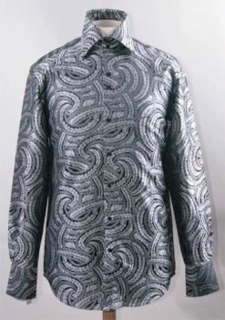 Daniel Ellissa Men's Fashion Dress Shirt - Braided Swirl 10 Daniel Ellissa Men's Fashion Dress Shirt - Braided Swirl -Empire Shop bk white 1 1