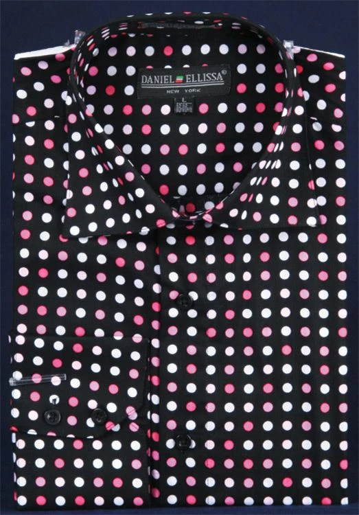 Daniel Ellissa Men's Fashion Dress Shirt - Multicolor Polka Dot 3 Daniel Ellissa Men's Fashion Dress Shirt - Multicolor Polka Dot