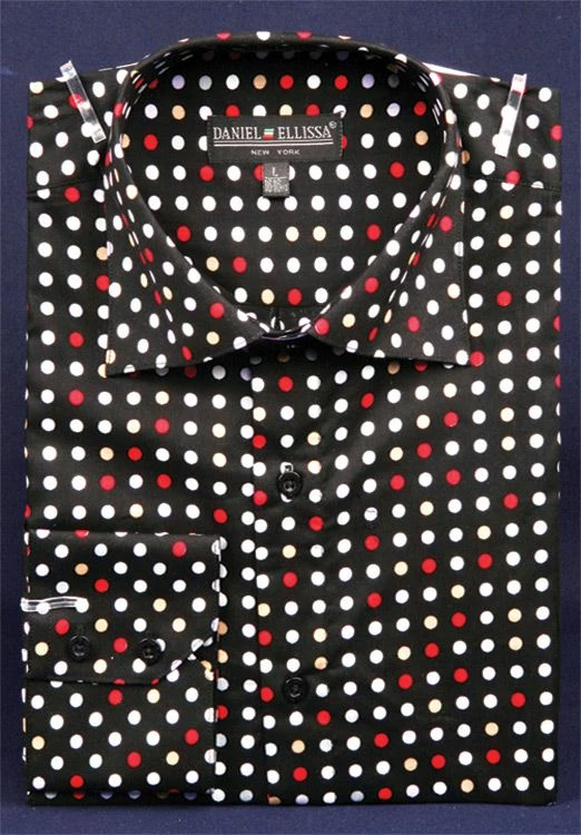 Daniel Ellissa Men's Fashion Dress Shirt - Multicolor Polka Dot 6 Daniel Ellissa Men's Fashion Dress Shirt - Multicolor Polka Dot - Image 4