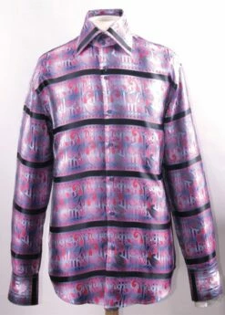 Daniel Ellissa Men's Fashion Dress Shirt - Horizontal Stripes