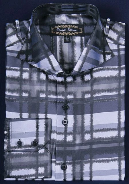 Daniel Ellissa Men's Fashion Dress Shirt - Rugged Checker 5 Daniel Ellissa Men's Fashion Dress Shirt - Rugged Checker - Image 3