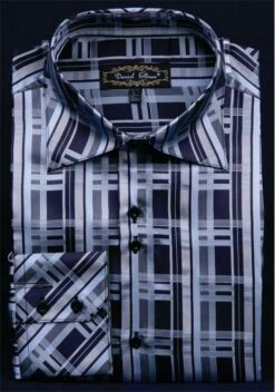 Daniel Ellissa Men's Fashion Dress Shirt - Layered Windowpane 18 Daniel Ellissa Men's Fashion Dress Shirt - Layered Windowpane -Empire Shop blue 19 1