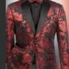 Vinci Men's 2 Button Sport Coat - Floral Jacquard