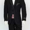 Zacchi Men's 3 Piece Fashion Suit - Solid Color