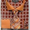 Avanti Uomo Men's French Cuff Dress Shirt Set - Printed Pattern -Empire Shop brown 68