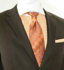 Royal Diamond Men's 2 Piece Poplin Discount Suit - Solid Colors -Empire Shop brown a62w 51