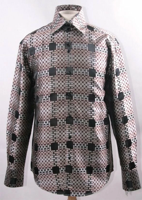 Daniel Ellissa Men's Fashion Dress Shirt - Unique Windowpane 5 Daniel Ellissa Men's Fashion Dress Shirt - Unique Windowpane - Image 3