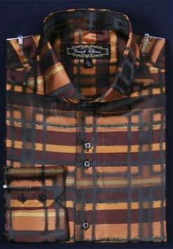 Daniel Ellissa Men's Fashion Dress Shirt - Rugged Checker 12 Daniel Ellissa Men's Fashion Dress Shirt - Rugged Checker -Empire Shop brown 1 3
