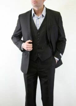 Tazio Men's 3 Piece Executive Slim Fit Suit - 5 Button Vest 16 Tazio Men's 3 Piece Executive Slim Fit Suit - 5 Button Vest -Empire Shop brown 2 34