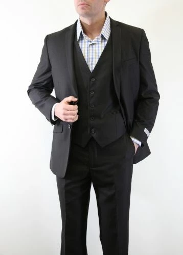 Tazio Men's 3 Piece Executive Slim Fit Suit - 5 Button Vest 8 Tazio Men's 3 Piece Executive Slim Fit Suit - 5 Button Vest - Image 6