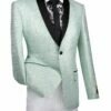 Vinci Men's Slim Fit Sport Coat - Blending Horizontal Stripes -Empire Shop bsf 12 pale aqua