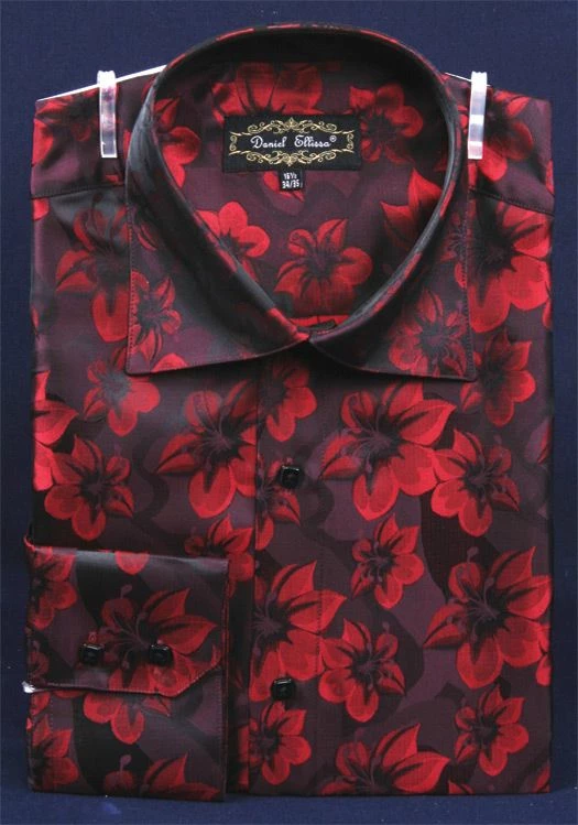 Daniel Ellissa Men's Fashion Dress Shirt - Fancy Floral Print 6 Daniel Ellissa Men's Fashion Dress Shirt - Fancy Floral Print - Image 4