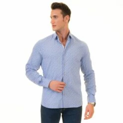 Gravity By Statement Men's Long Sleeve 100% Cotton Shirt - Stylish Patterns 23 Gravity By Statement Men's Long Sleeve 100% Cotton Shirt - Stylish Patterns -Empire Shop c12 2