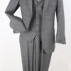 Apollo King Men's 3pc 100% Wool Suit - Notch Lapel Vest