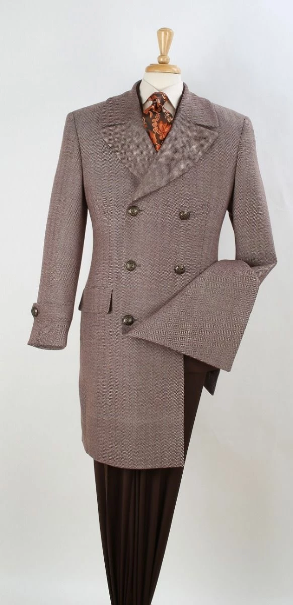 Apollo King Men's 3/4 Length Top Coat - Notch Lapel 8 Apollo King Men's 3/4 Length Top Coat - Notch Lapel - Image 6