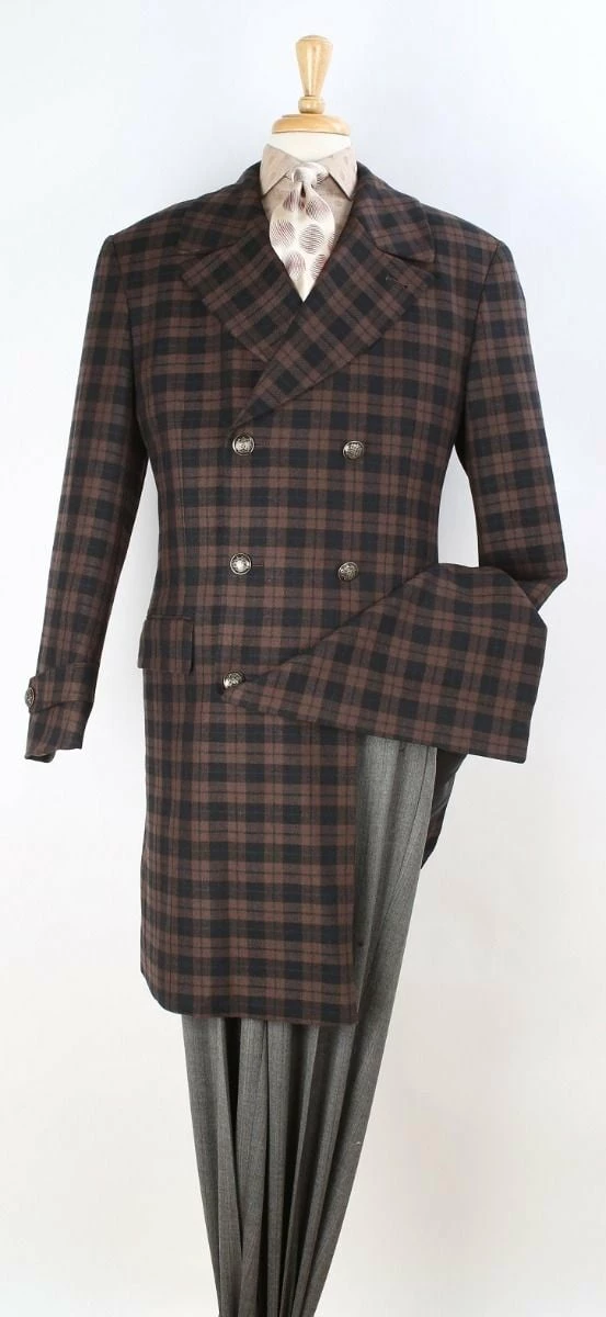 Apollo King Men's 3/4 Length Top Coat - Notch Lapel 4 Apollo King Men's 3/4 Length Top Coat - Notch Lapel - Image 2