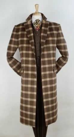 Veno Giovanni Men's 100% Wool Full Length Top Coat - 3 Button Coat 13 Veno Giovanni Men's 100% Wool Full Length Top Coat - 3 Button Coat -Empire Shop cs15 1